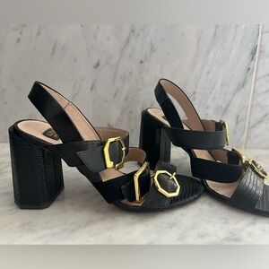 Louise et Cie strappy sandals 37.5 size 7M 3 inch heel